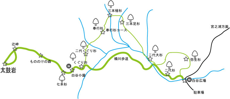 早朝白谷雲水峡MAP