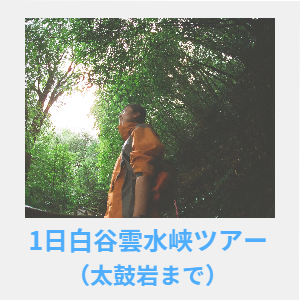 1日白谷雲水峡ツアー